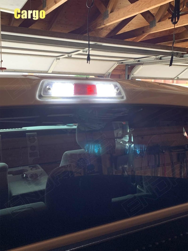 ENDPAGE 14-Pieces F250 F350 Interior LED Light Kit for 1999-2016 Ford F-250 F-350 Super Duty White 6000K Interior LED Lighting Package + Cargo Lights, License Plate Lights, Install Tool - Image 5